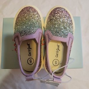 Cat & Jack Purple Glitter Shoes